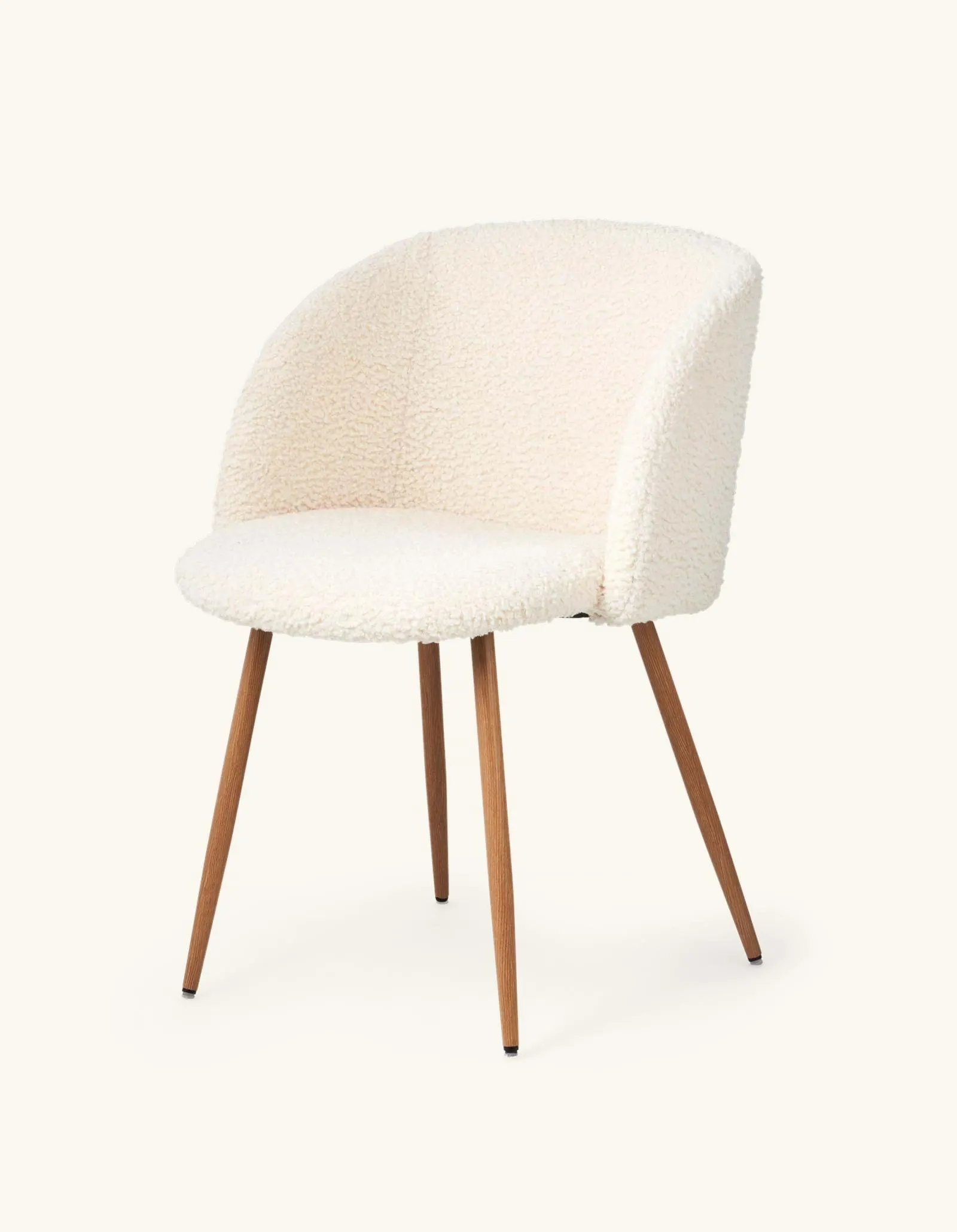 Stuhl mit Teddystoff-Bezug