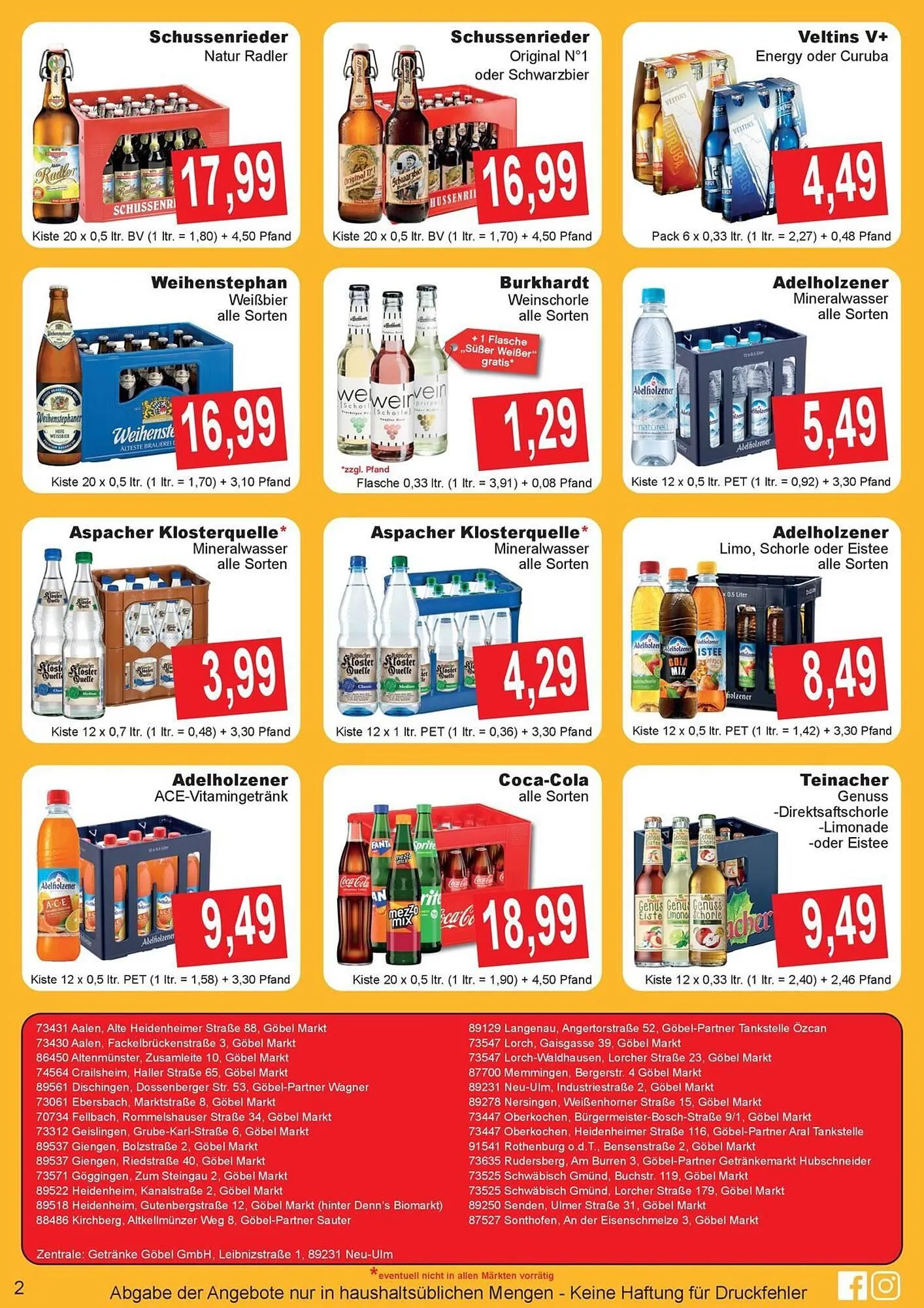 Getränke Göbel Prospekt von 5. Mai bis 10. Mai 2025 - Prospekt seite 2