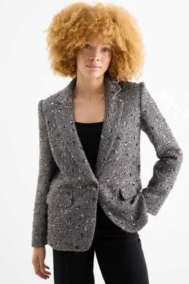 Bouclé business blazer - regular fit