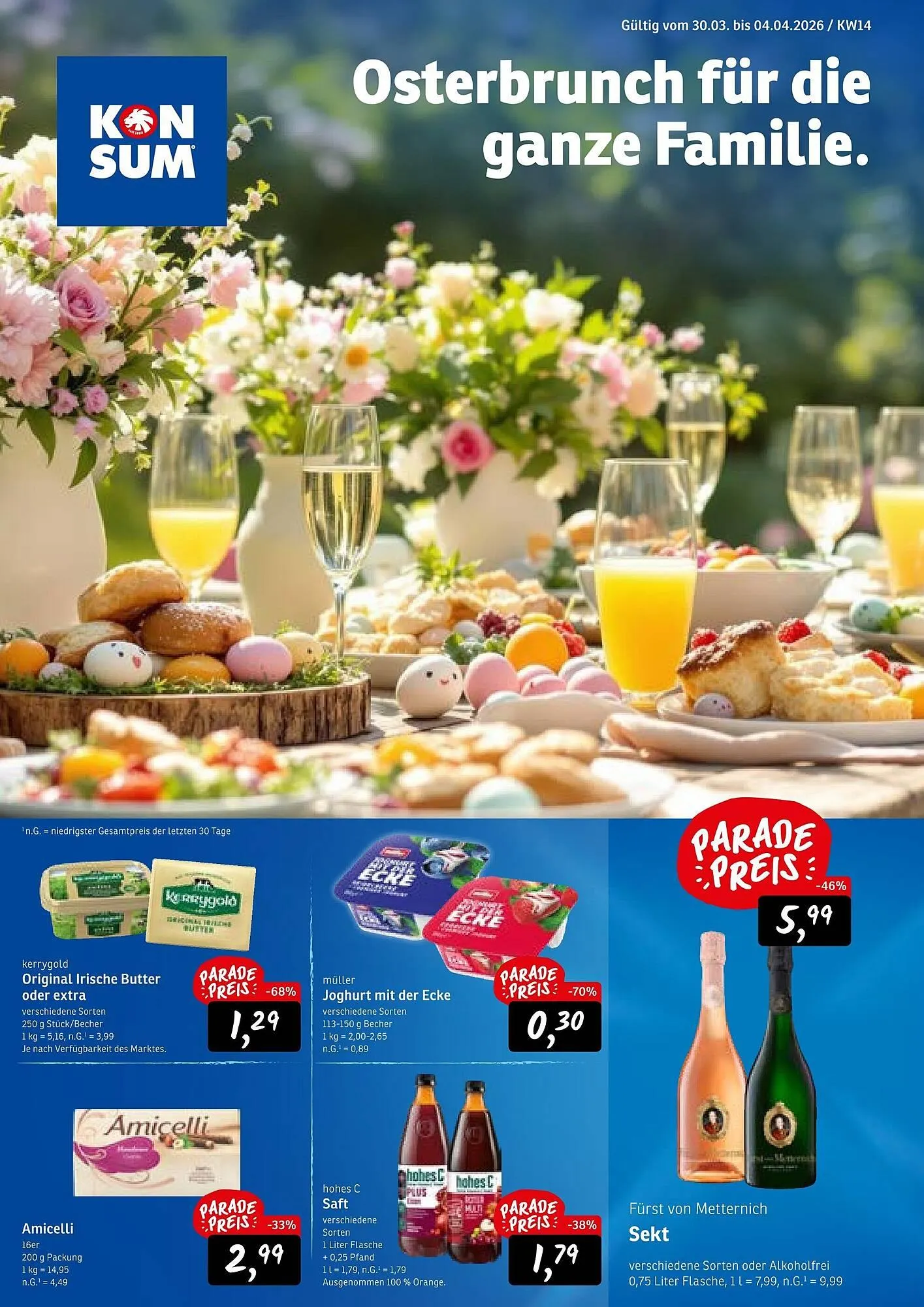 KONSUM Prospekt von 30. März bis 4. April 2026 - Prospekt seite 1
