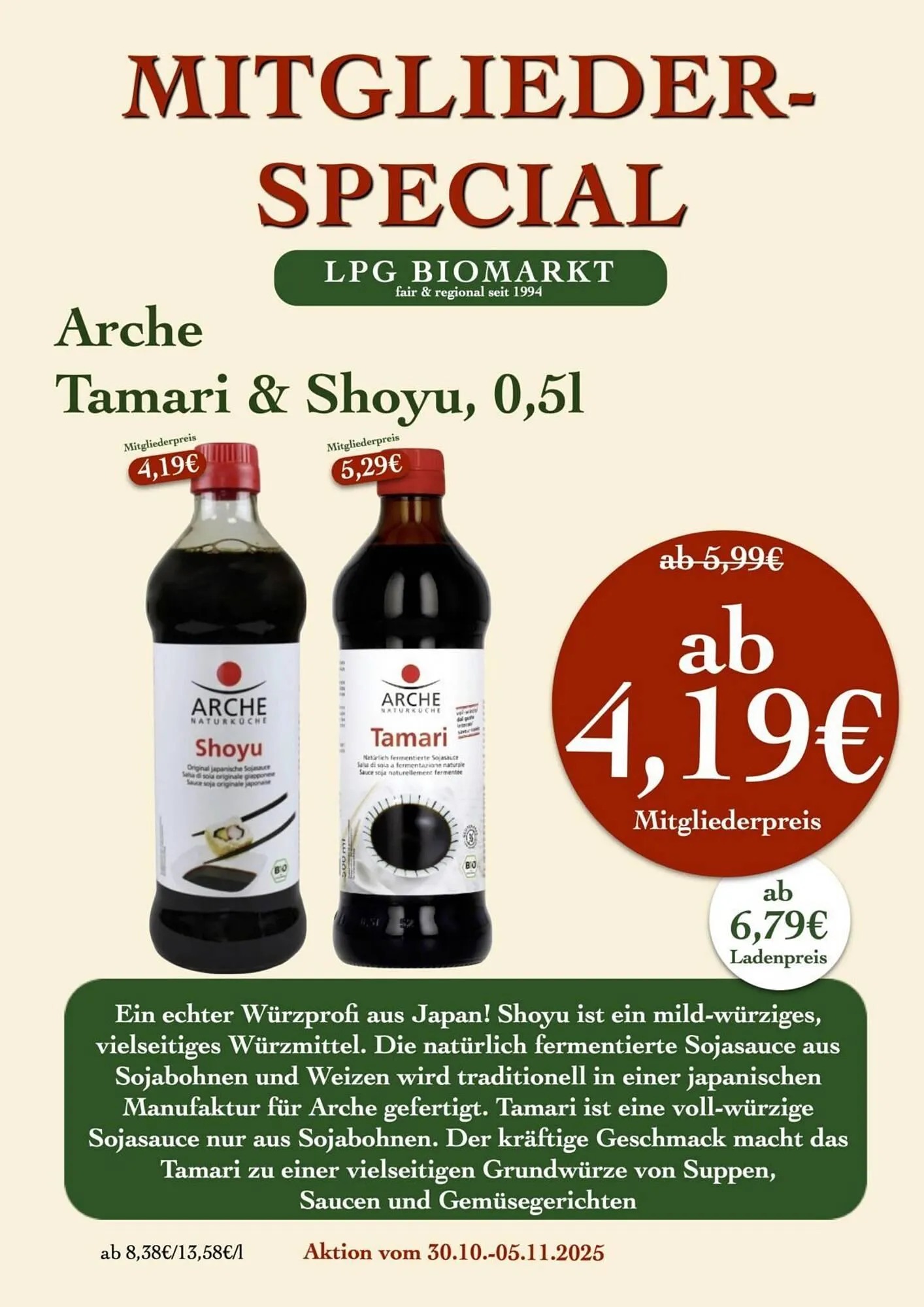 LPG Biomarkt Prospekt von 30. Oktober bis 5. November 2025 - Prospekt seite 14