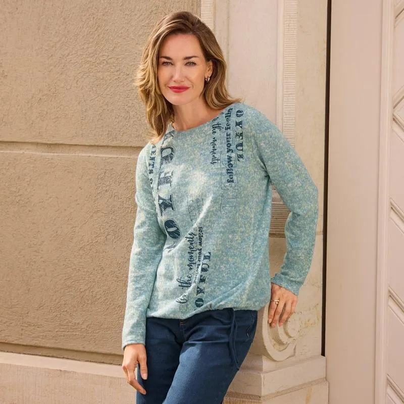 Damen-Pullover mit modischem Druck