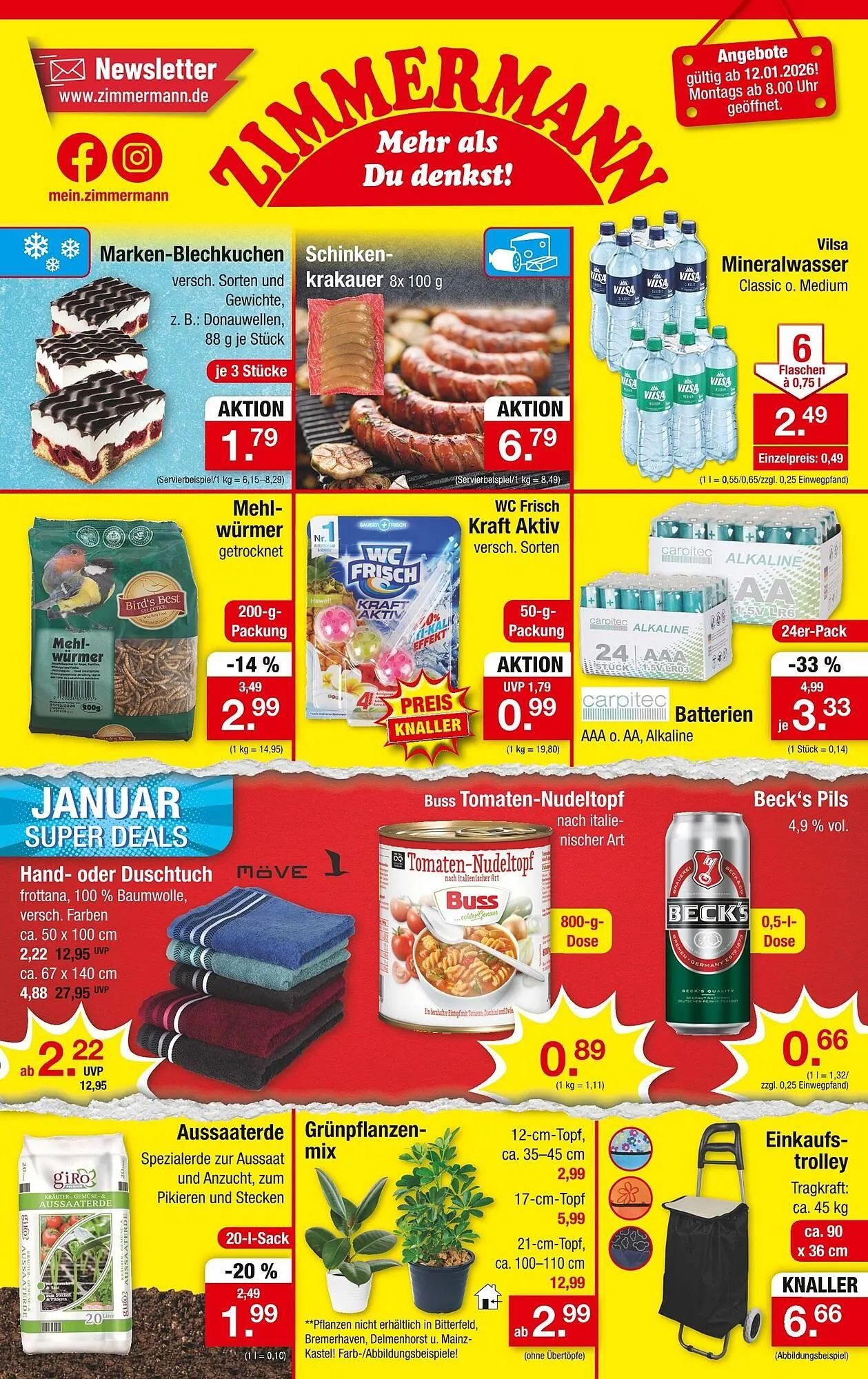 Zimmermann Prospekt von 12. Januar bis 17. Januar 2026 - Prospekt seite 1