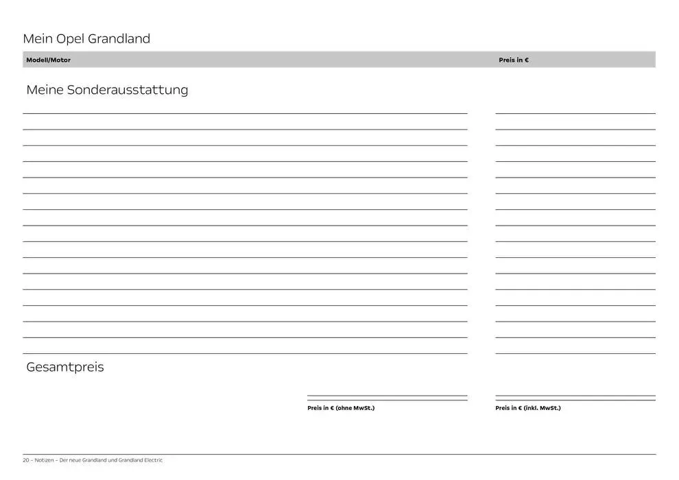 Opel Neuer Grandland von 27. September bis 27. September 2025 - Prospekt seite 20