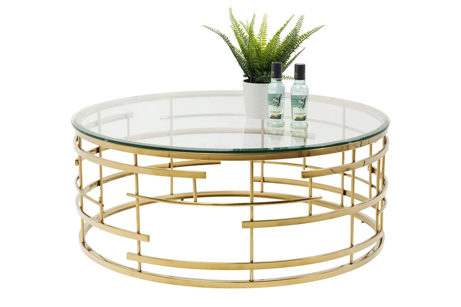 cosyhome living Couchtisch mit Sicherheitsglas Ø100cm