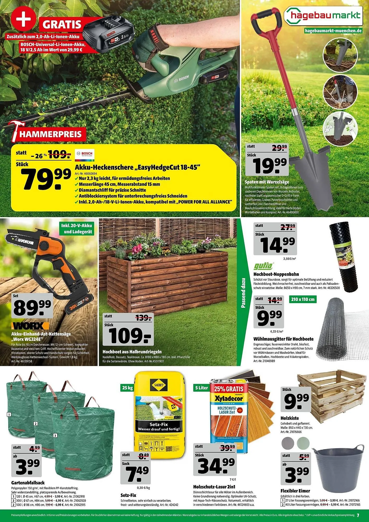 Hagebau Prospekt von 18. April bis 25. April 2026 - Prospekt seite 7