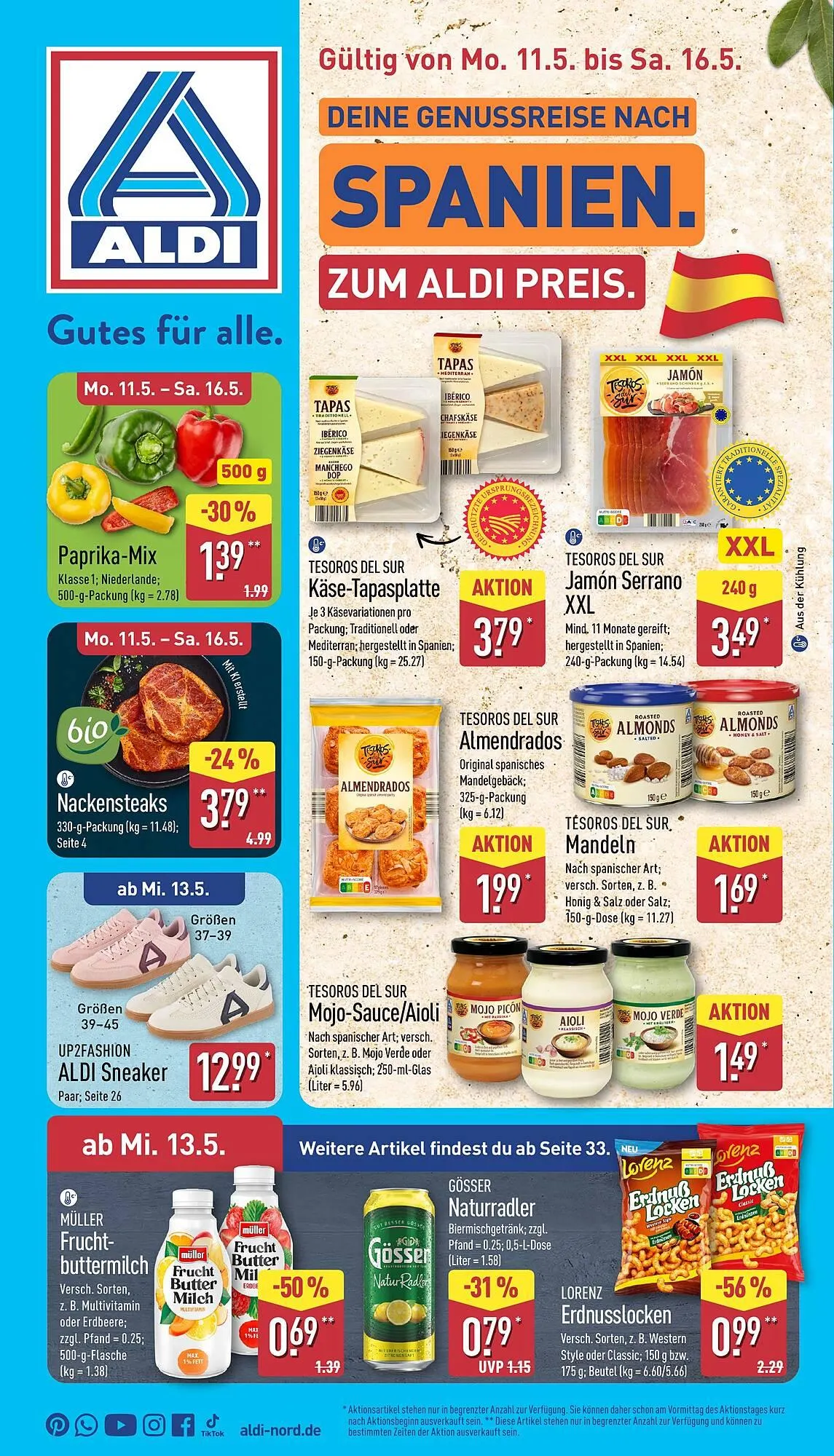 Aldi Nord Prospekt von 11. Mai bis 16. Mai 2026 - Prospekt seite 1