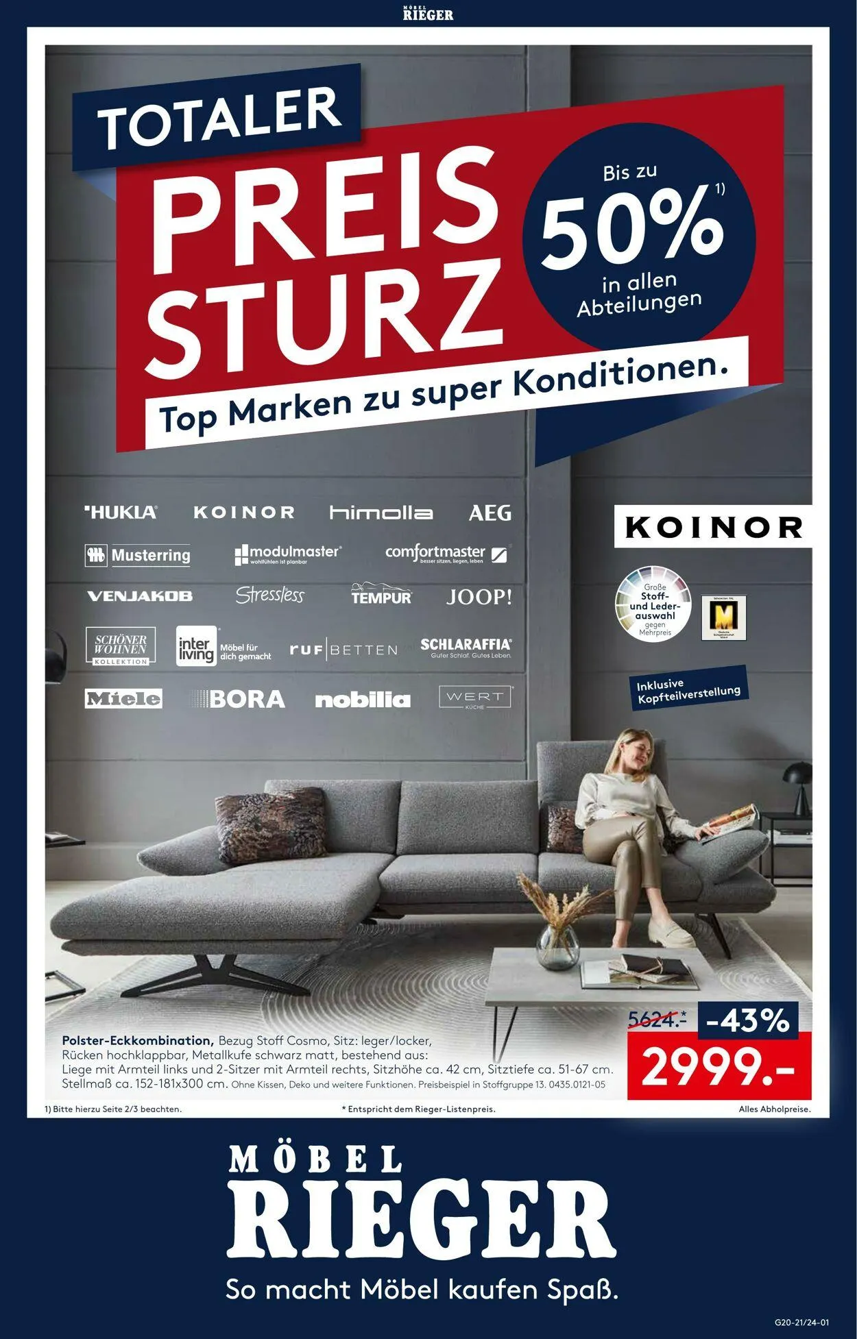 Möbel Rieger Aktueller Prospekt von 22. April bis 6. Mai 2026 - Prospekt seite 1