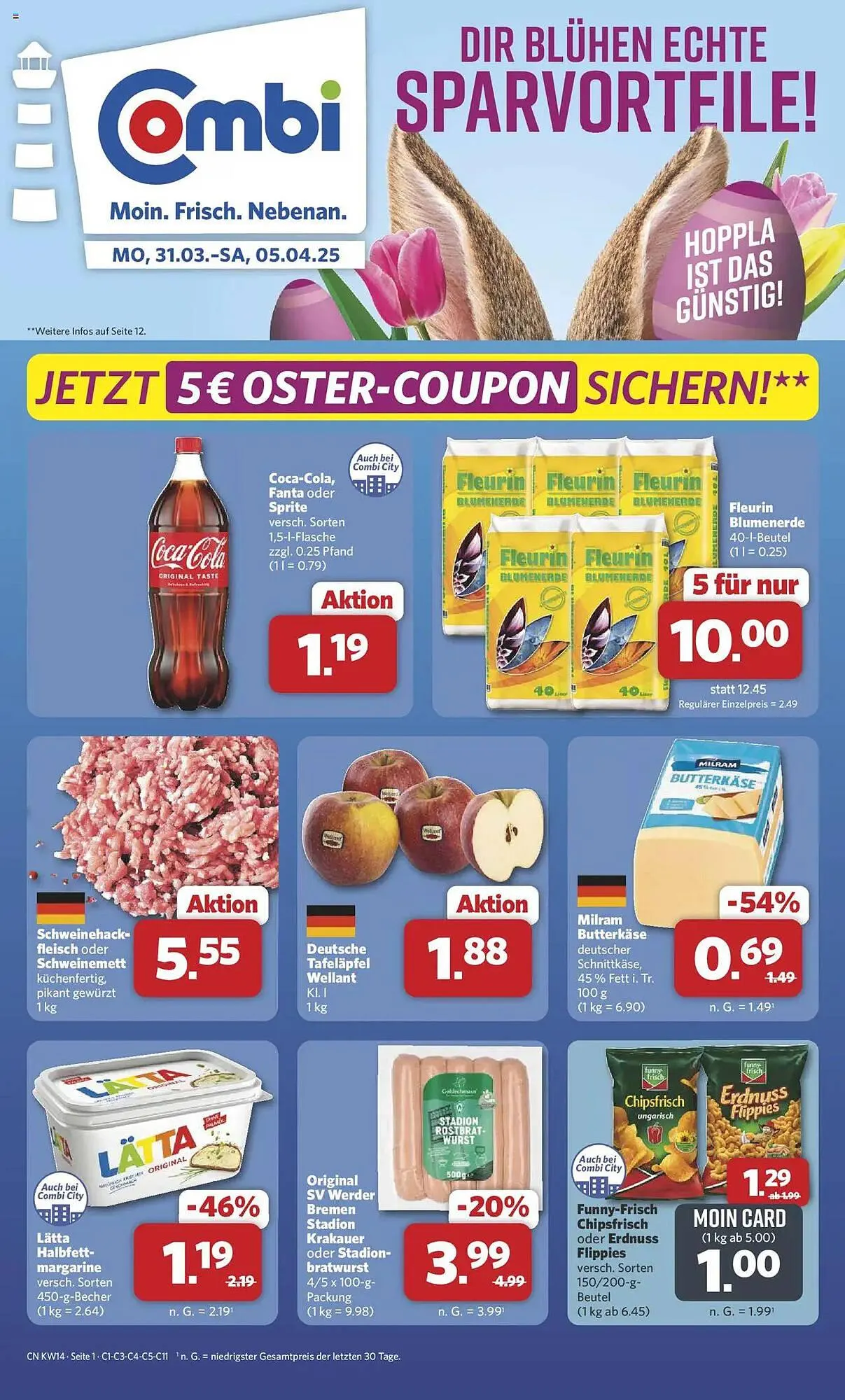 Combi Prospekt von 31. März bis 5. April 2025 - Prospekt seite 1