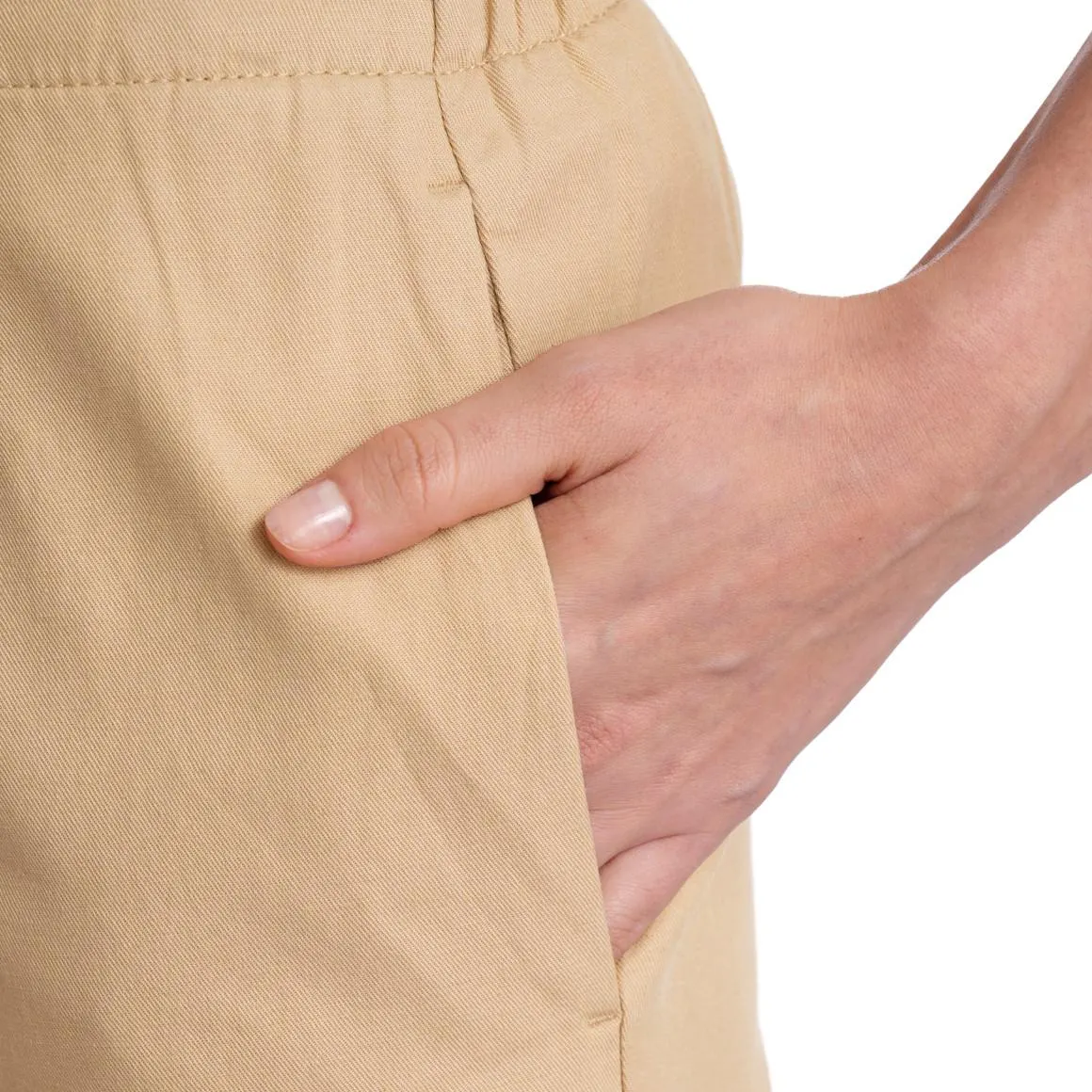 Damen Chinohose mit weitem Hosenbein