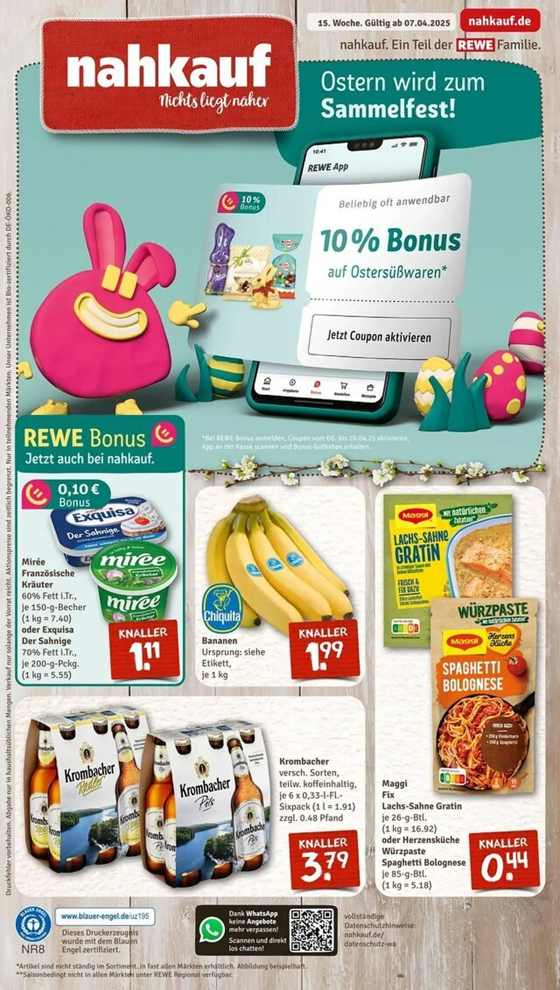 nahkauf Prospekt von 7. April bis 12. April 2025 - Prospekt seite 1