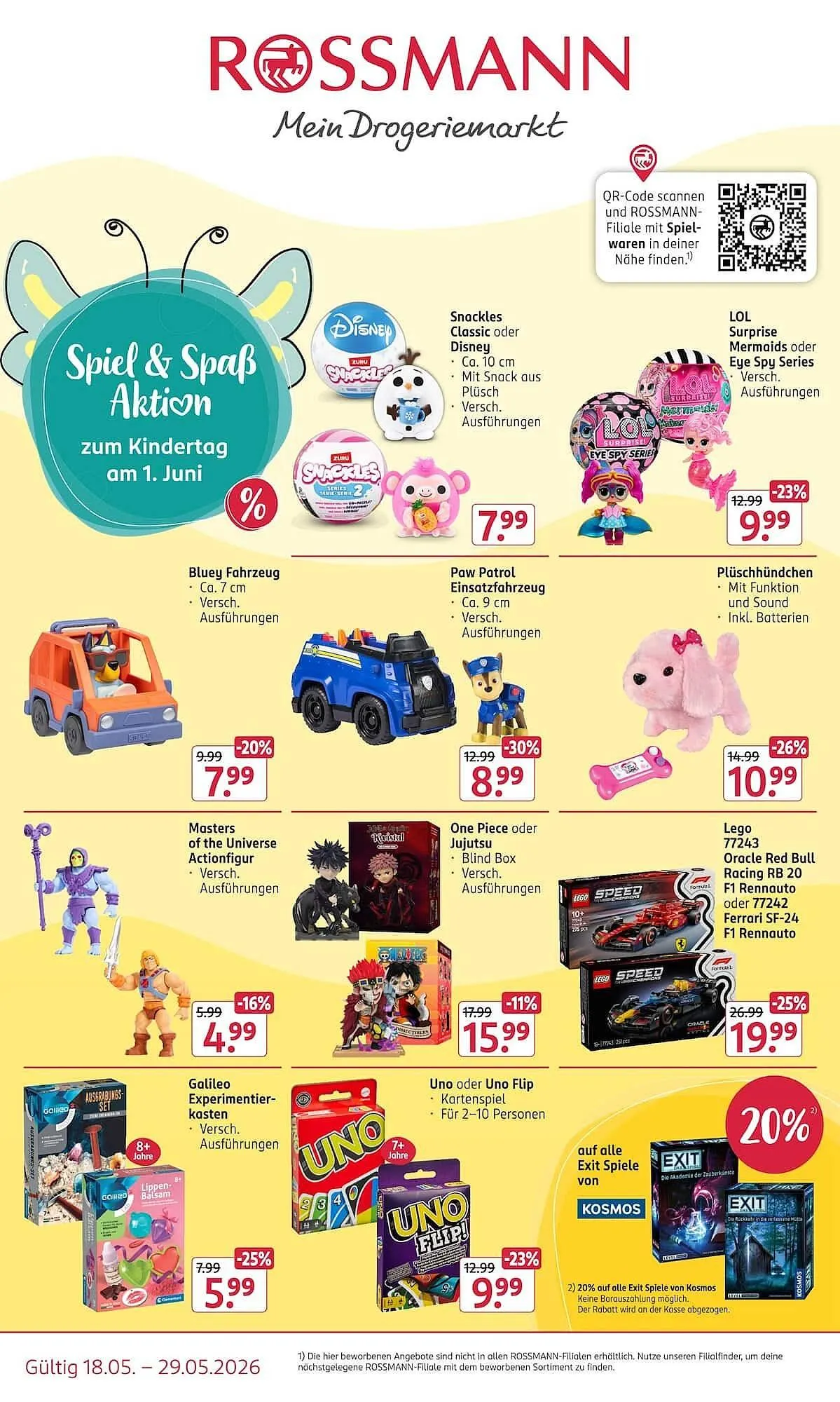 Rossmann Prospekt von 18. Mai bis 29. Mai 2026 - Prospekt seite 1