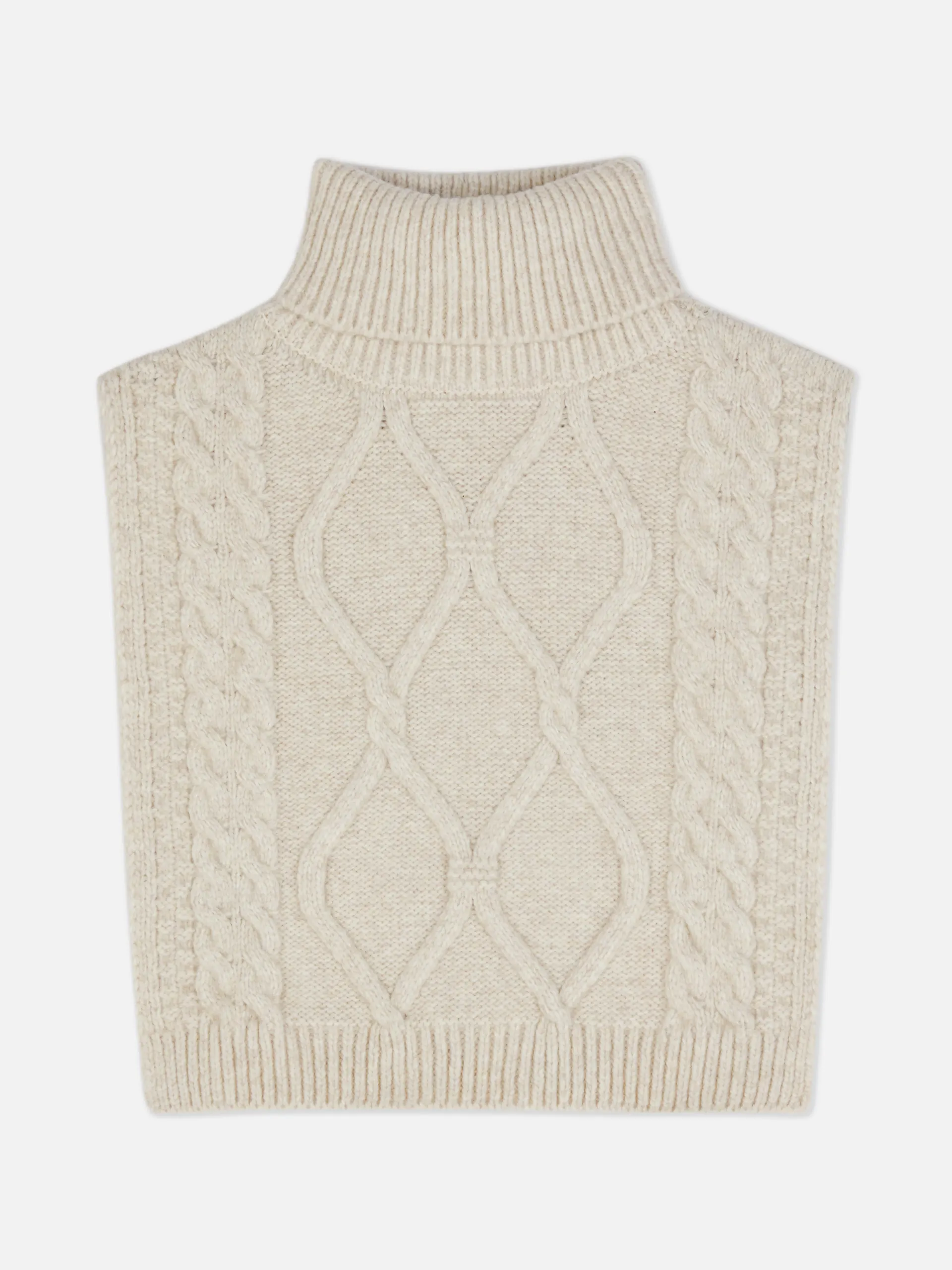 Colete gola alta malha entrançada