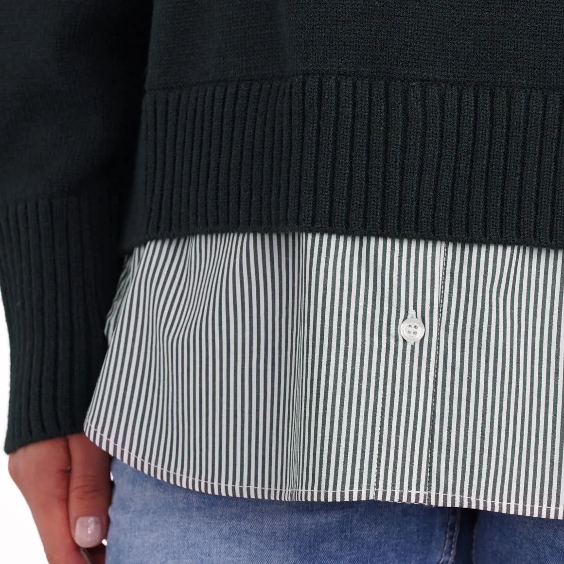 Damen Strickpullover im Lagen-Look