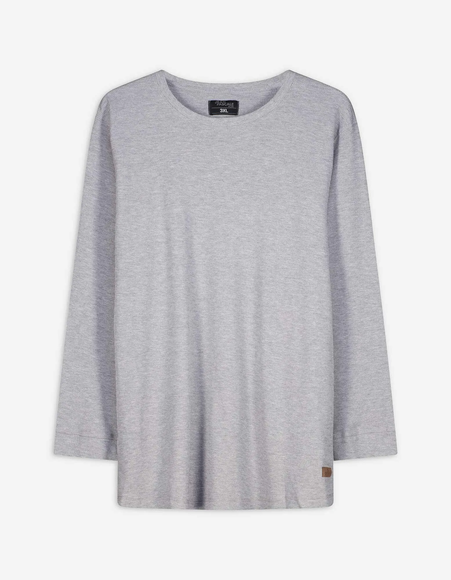 Langarmshirt - Baumwolle - grau