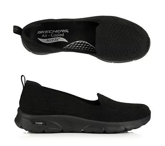 SKECHERS Damen-Ballerina Arch Fit Sunny Strick Memory Foam