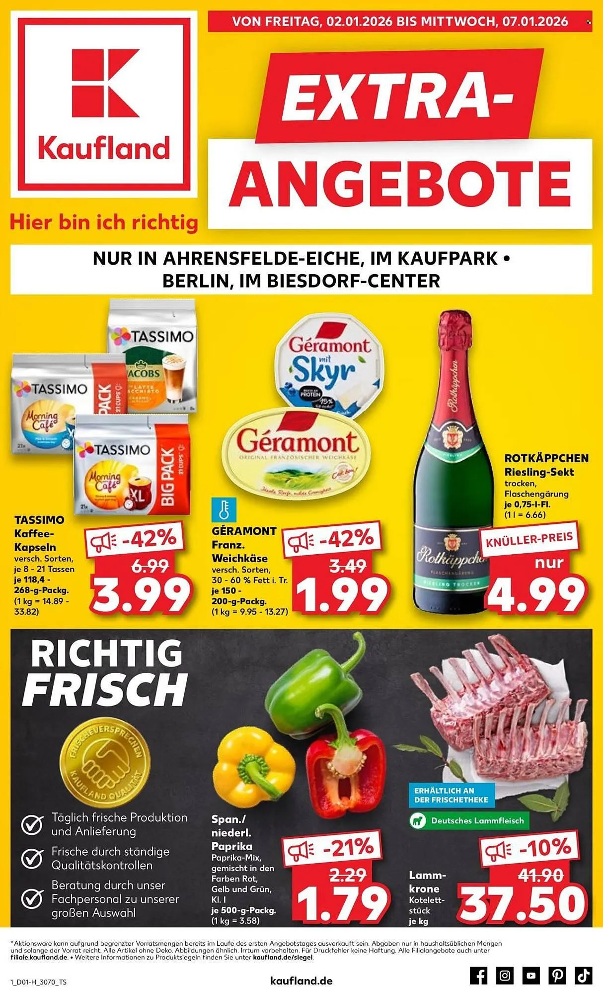 Kaufland Prospekt von 2. Januar bis 7. Januar 2026 - Prospekt seite 1