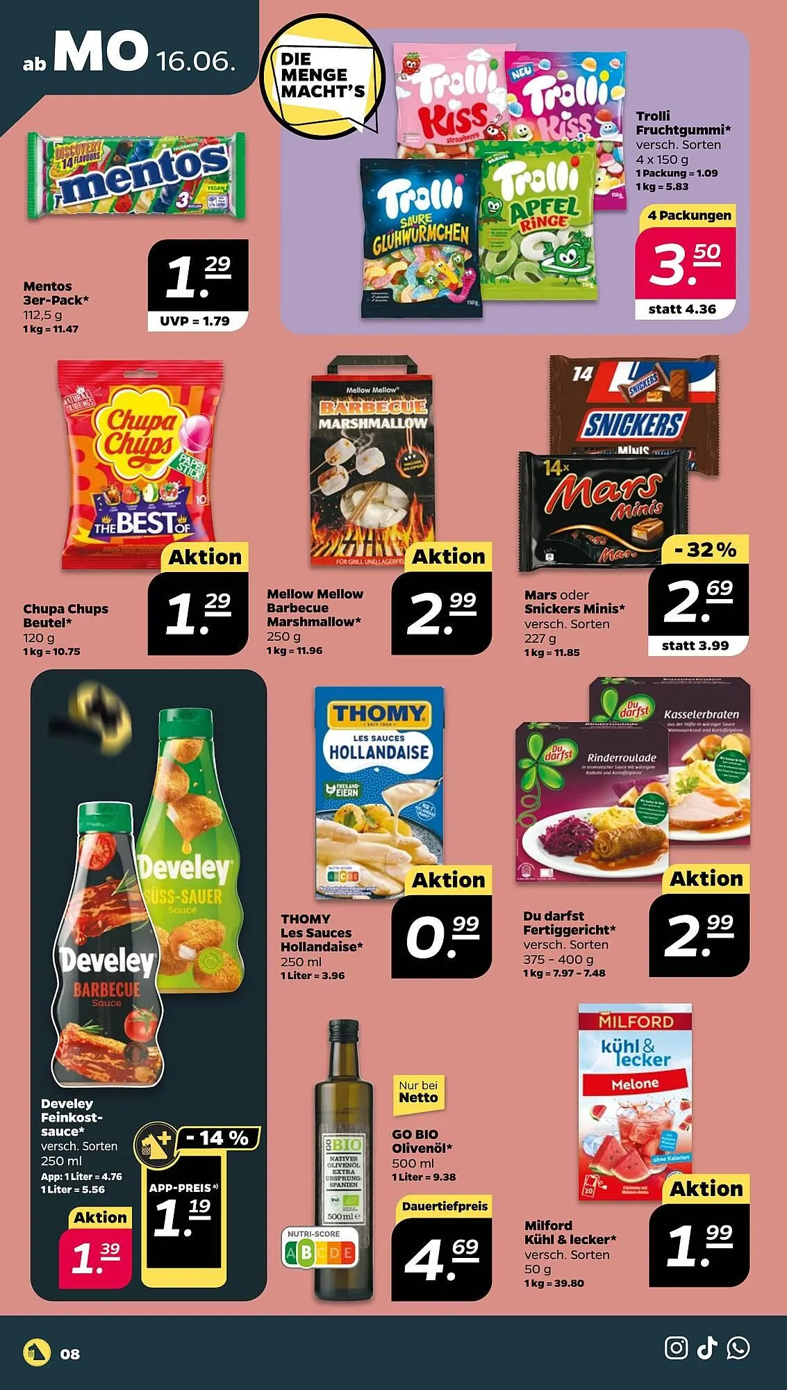 NETTO Prospekt von 16. Juni bis 21. Juni 2025 - Prospekt seite 8