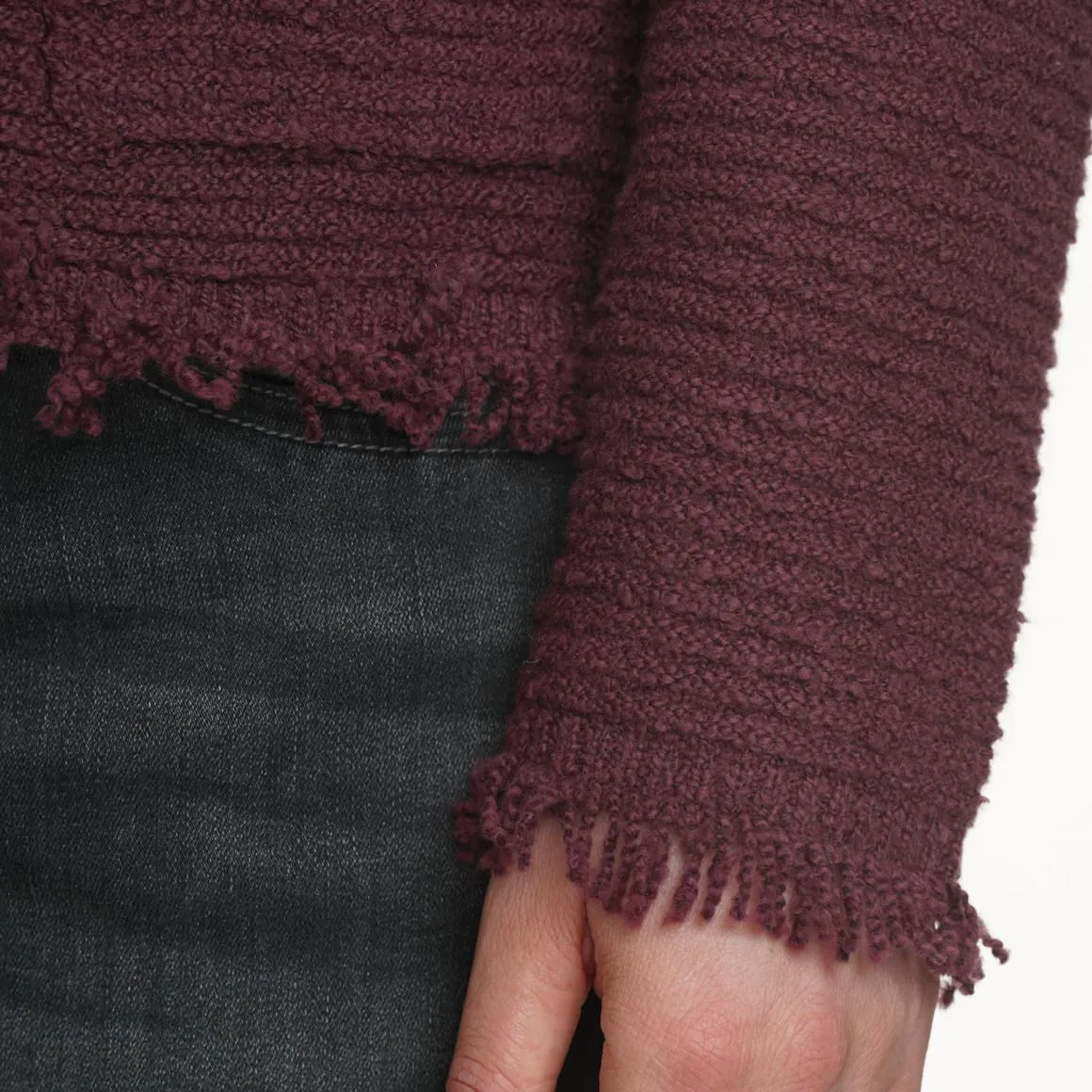 Damen Strickjacke mit Fransen