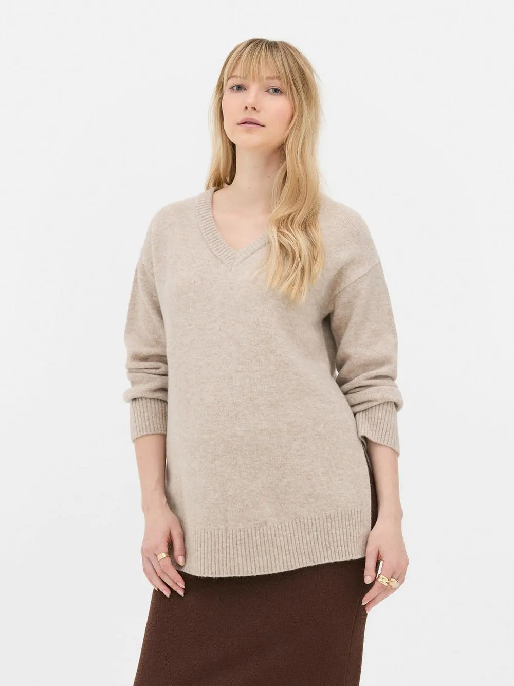 Camisola decote V maternidade