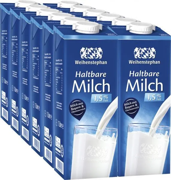Weihenstephan Haltbare Milch 1,5% 12 x 1 l