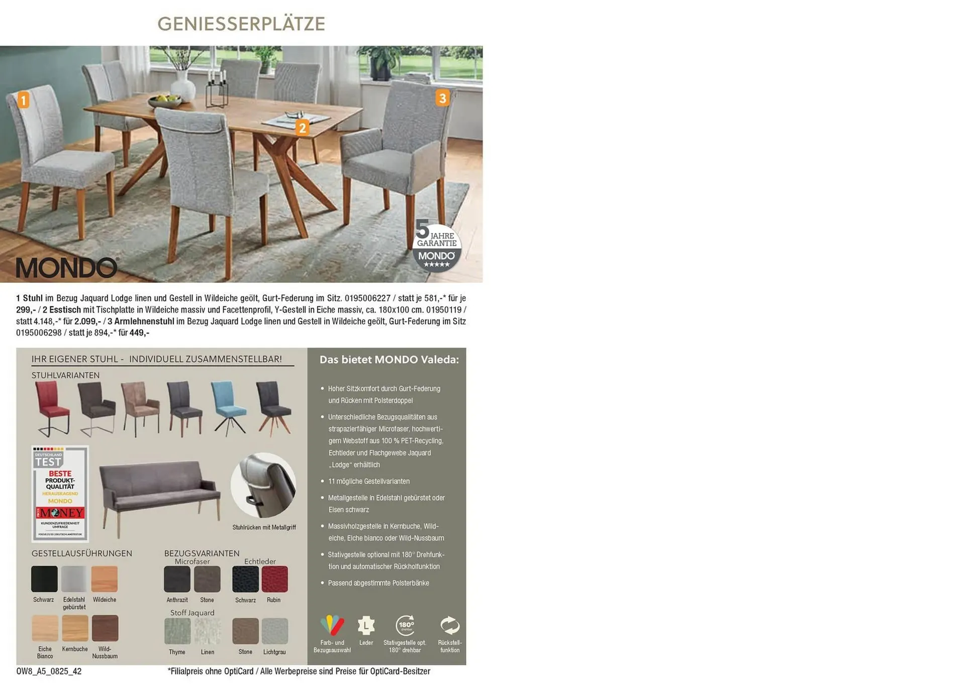 Opti Wohnwelt Prospekt von 25. Juli bis 23. August 2025 - Prospekt seite 42