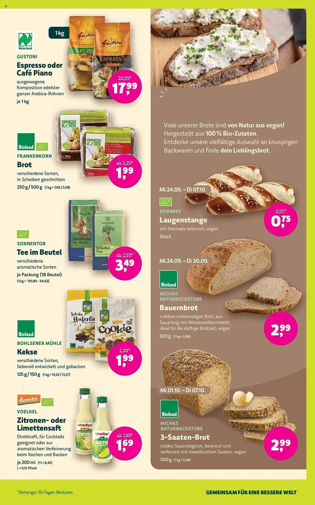 Biomarkt Prospekt von 24. September bis 7. Oktober 2025 - Prospekt seite 9