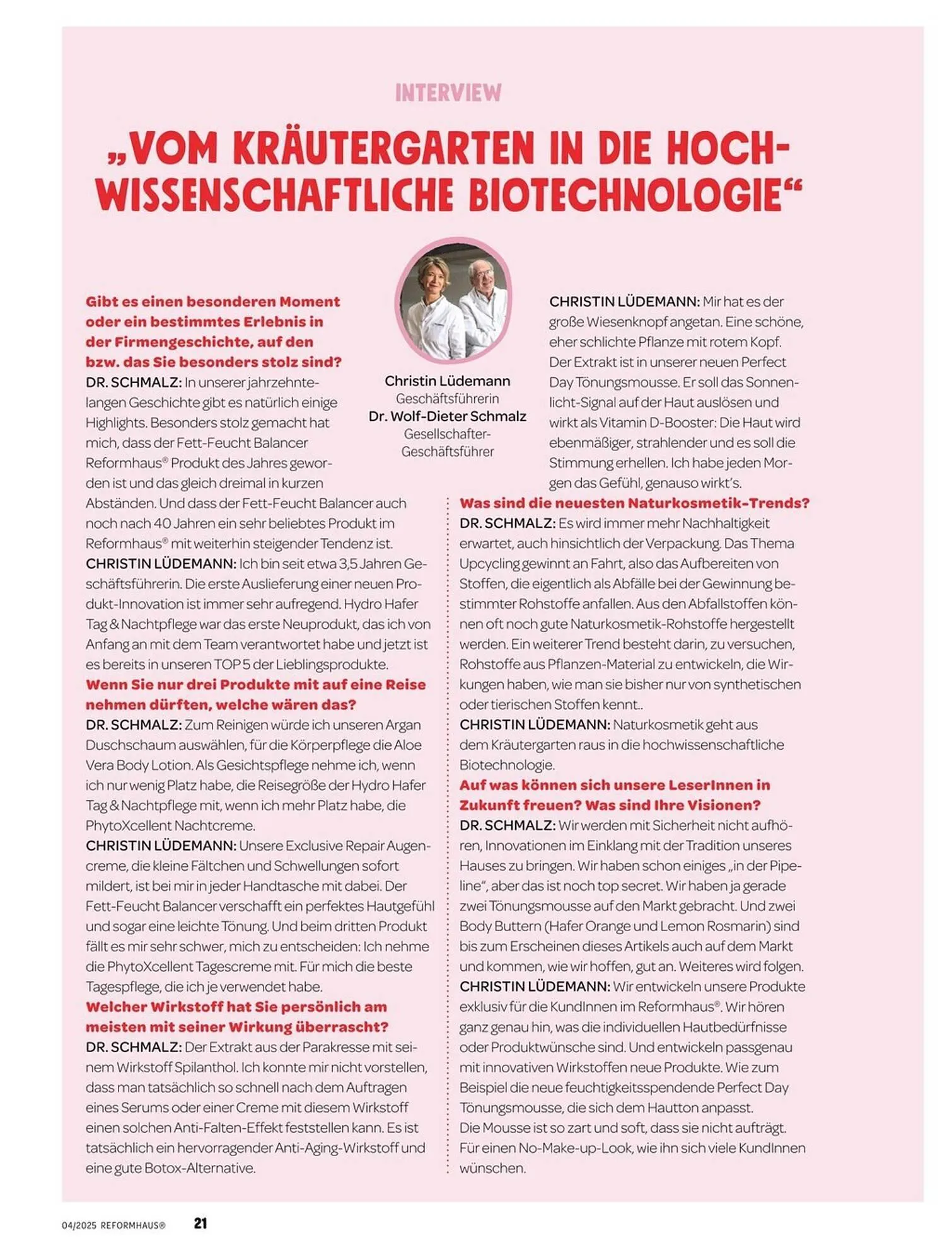Reformhaus Prospekt von 1. April bis 30. April 2025 - Prospekt seite 21