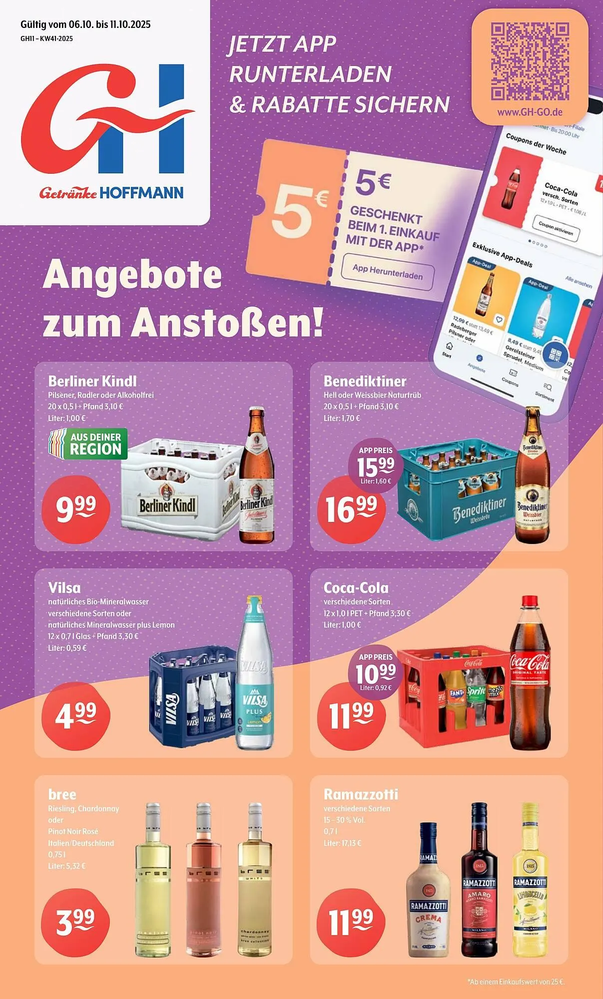 Getränke Hoffmann Prospekt von 6. Oktober bis 11. Oktober 2025 - Prospekt seite 1