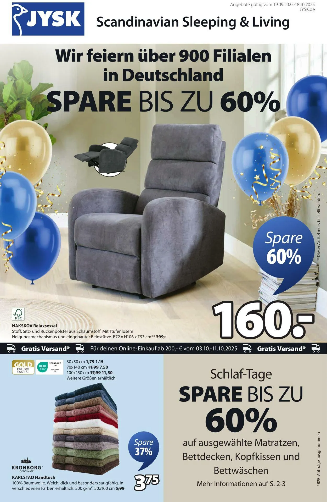 JYSK von 29. September bis 6. Oktober 2025 - Prospekt seite 2