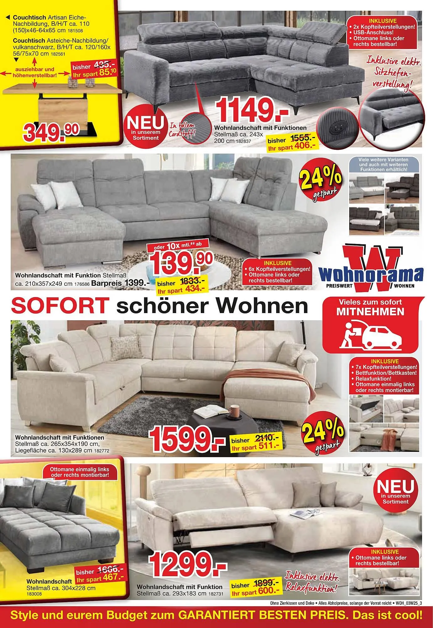 Wohnorama Prospekt von 26. März bis 28. März 2025 - Prospekt seite 3