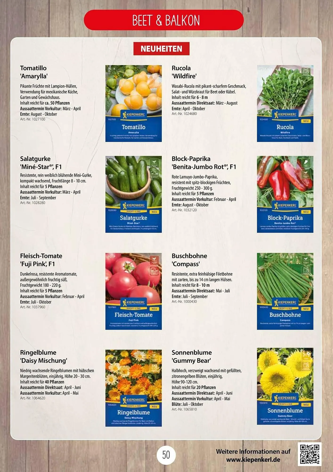 Kiebitzmarkt Prospekt von 16. April bis 31. August 2025 - Prospekt seite 50