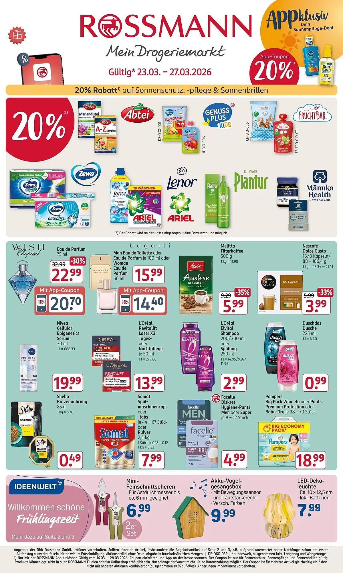 Rossmann Prospekt von 23. März bis 27. März 2026 - Prospekt seite 1