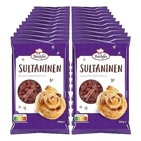 Backfee Sultaninen 500 g, 20er Pack