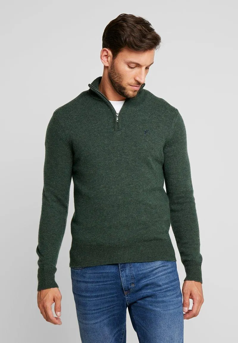 Jersey de punto - mottled dark green