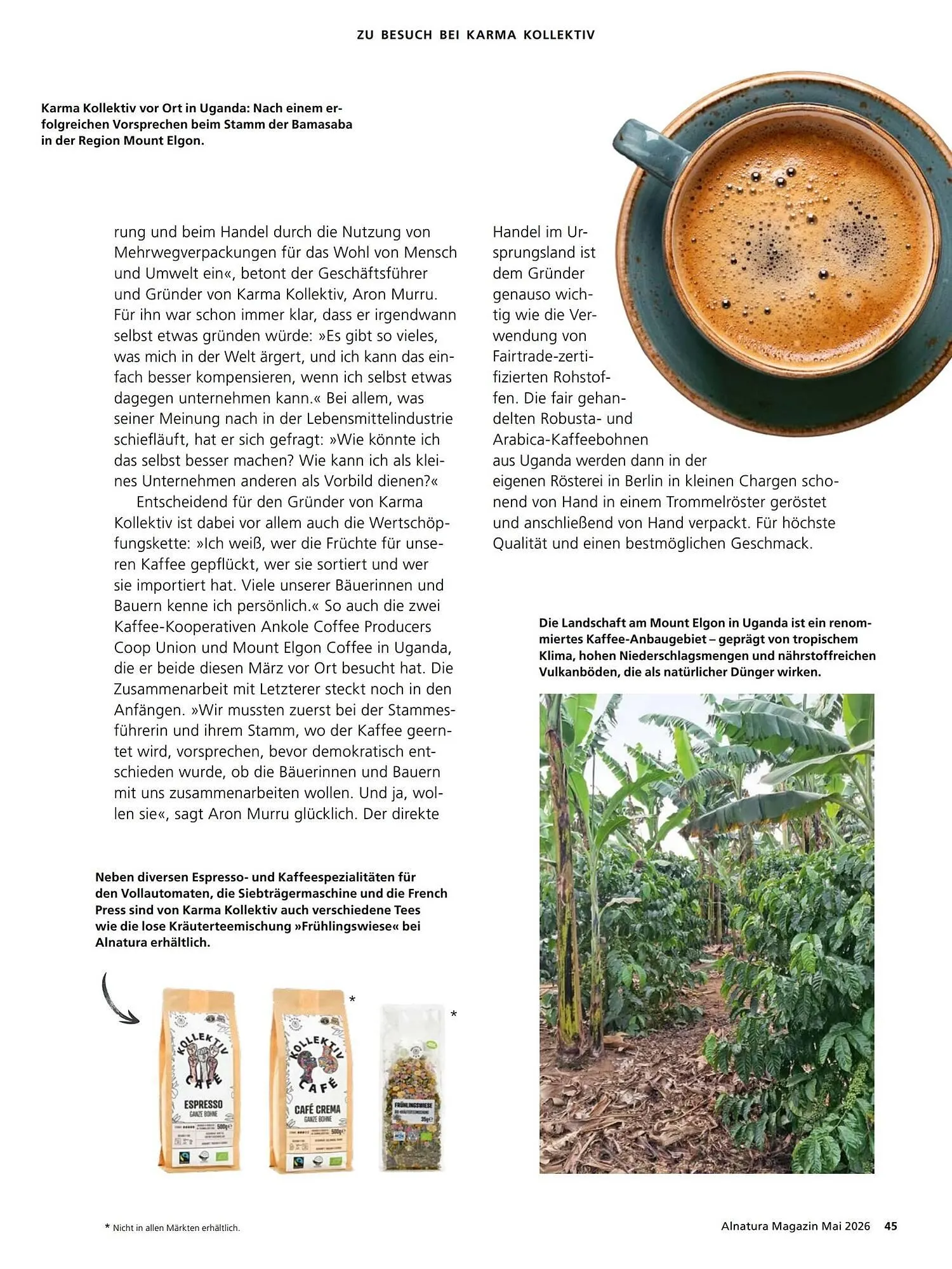 Alnatura Magazin von 1. Mai bis 1. Juni 2026 - Prospekt seite 45