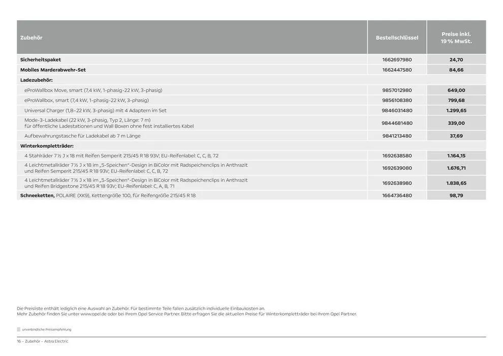 Opel Astra Electric von 13. Juli bis 13. Juli 2025 - Prospekt seite 16
