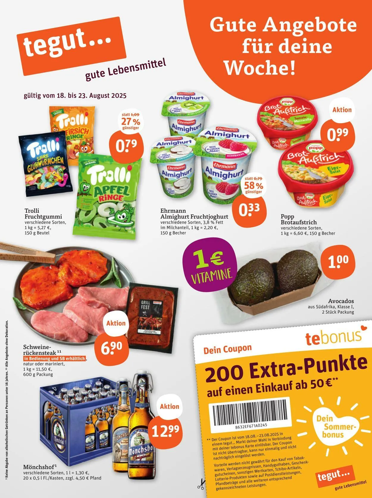 Tegut Aktueller Prospekt von 11. August bis 17. August 2025 - Prospekt seite 3