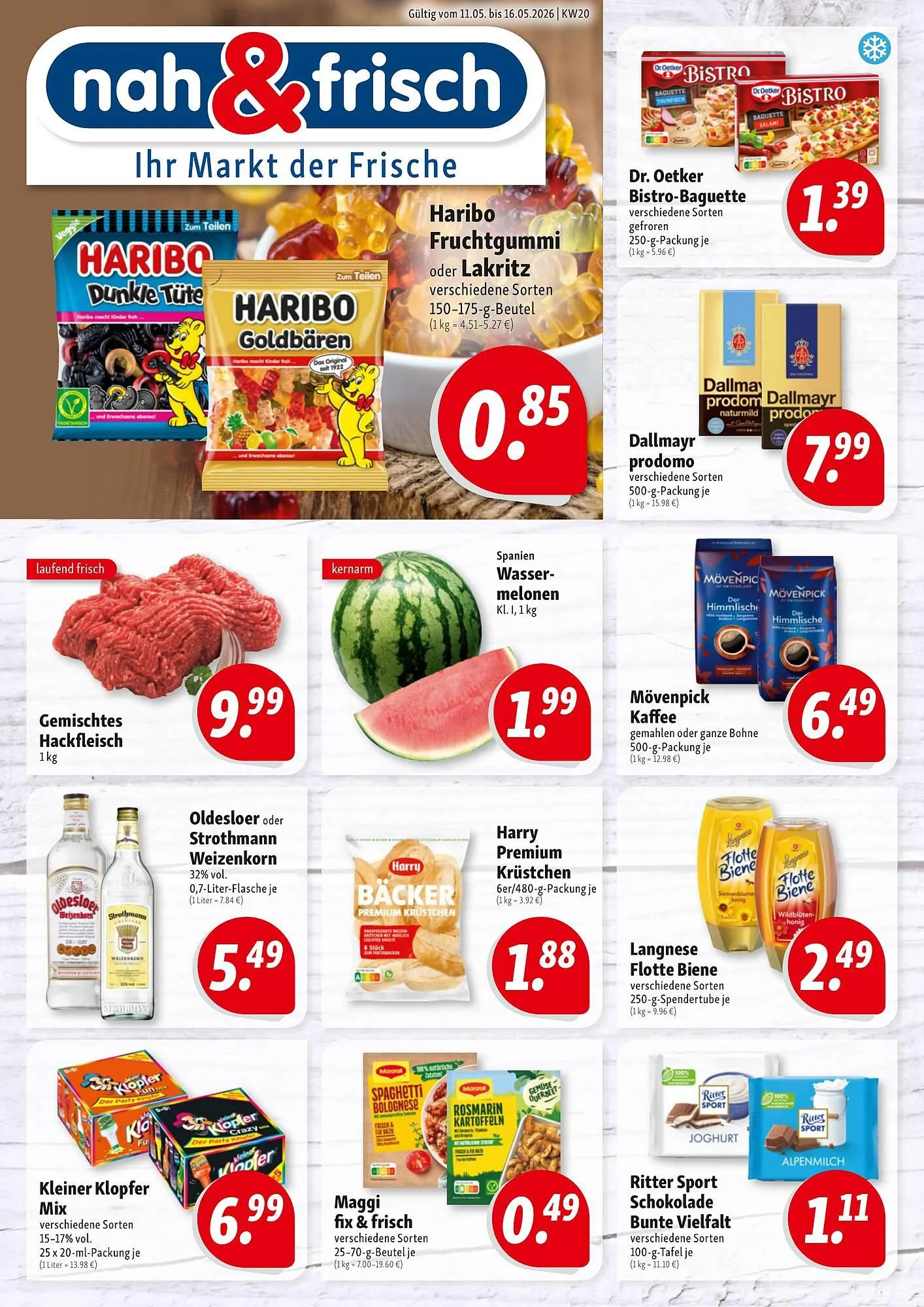 Nah & Frisch Prospekt von 11. Mai bis 16. Mai 2026 - Prospekt seite 1
