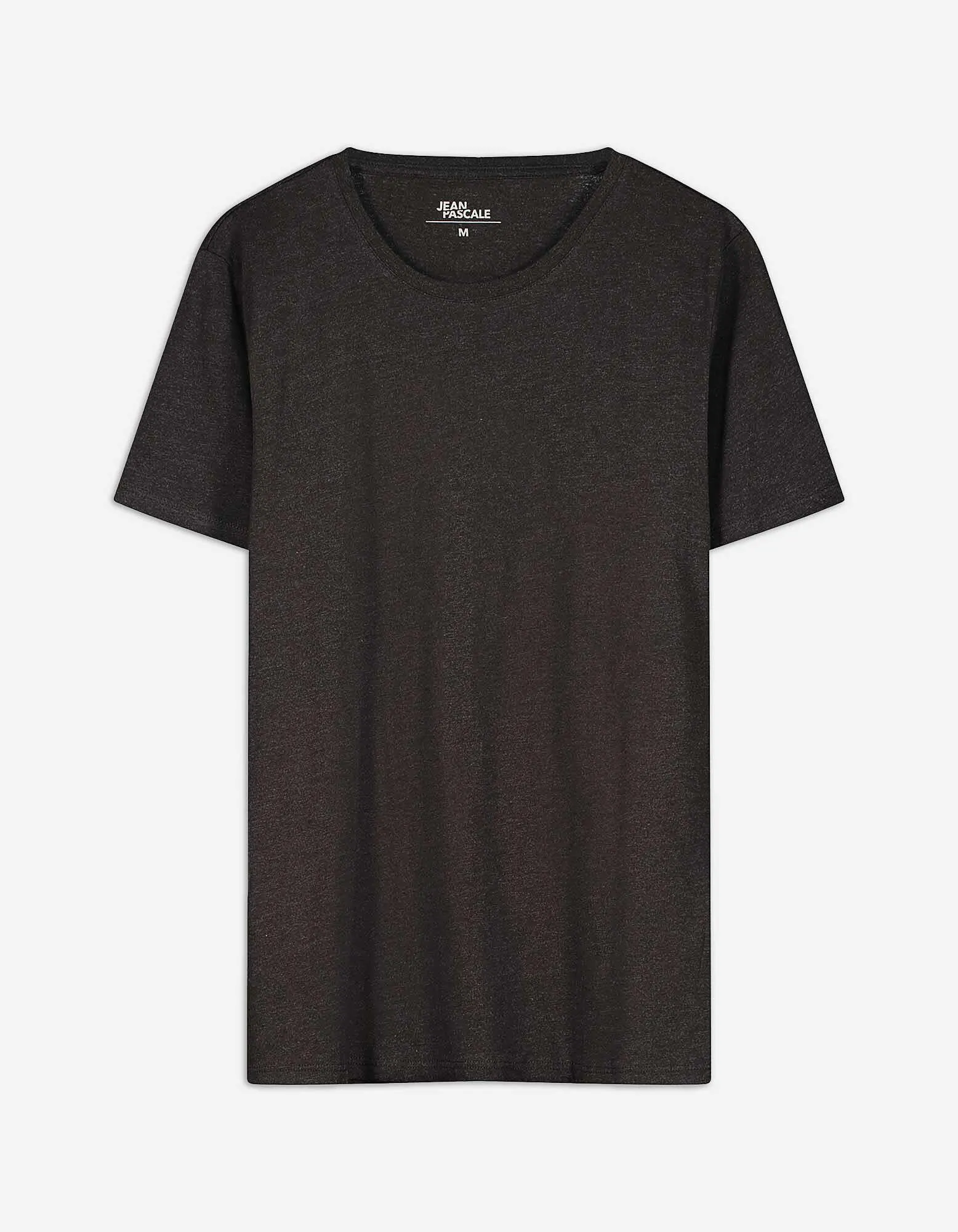 T-Shirt - Meliert - schwarz