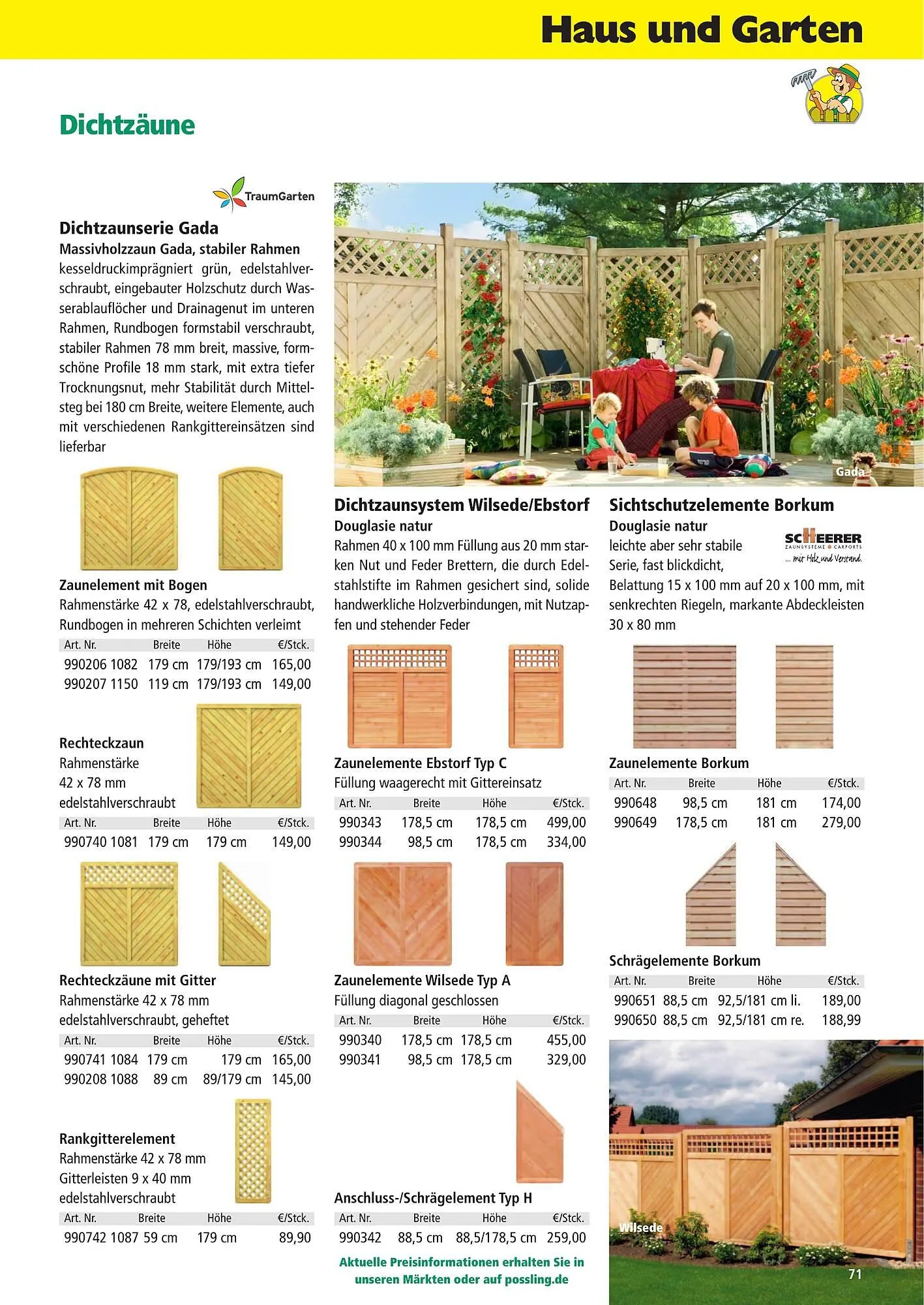 Holz Possling Prospekt von 1. April bis 31. Juli 2026 - Prospekt seite 71