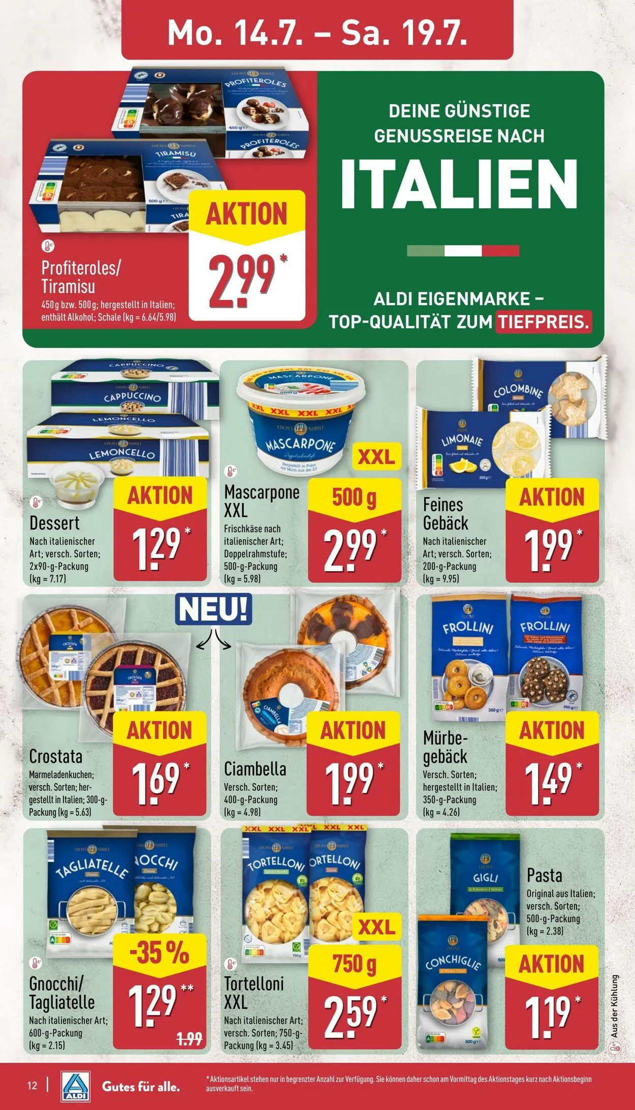 Aldi-Nord von 7. Juli bis 12. Juli 2025 - Prospekt seite 12