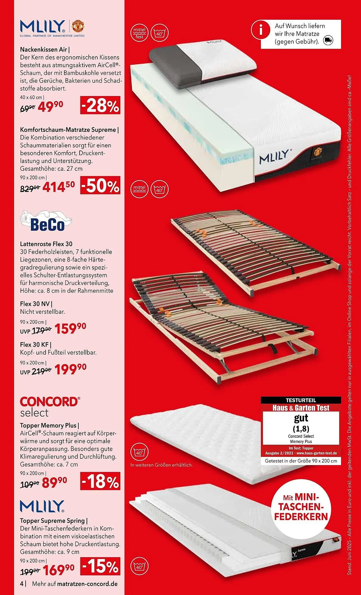 Matratzen Concord Prospekt von 25. Juni bis 29. Juli 2025 - Prospekt seite 4