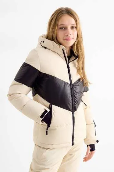 Ski jacket with hood - water-repellent