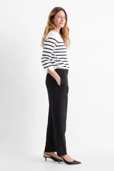 Cloth trousers - high waist - tapered fit