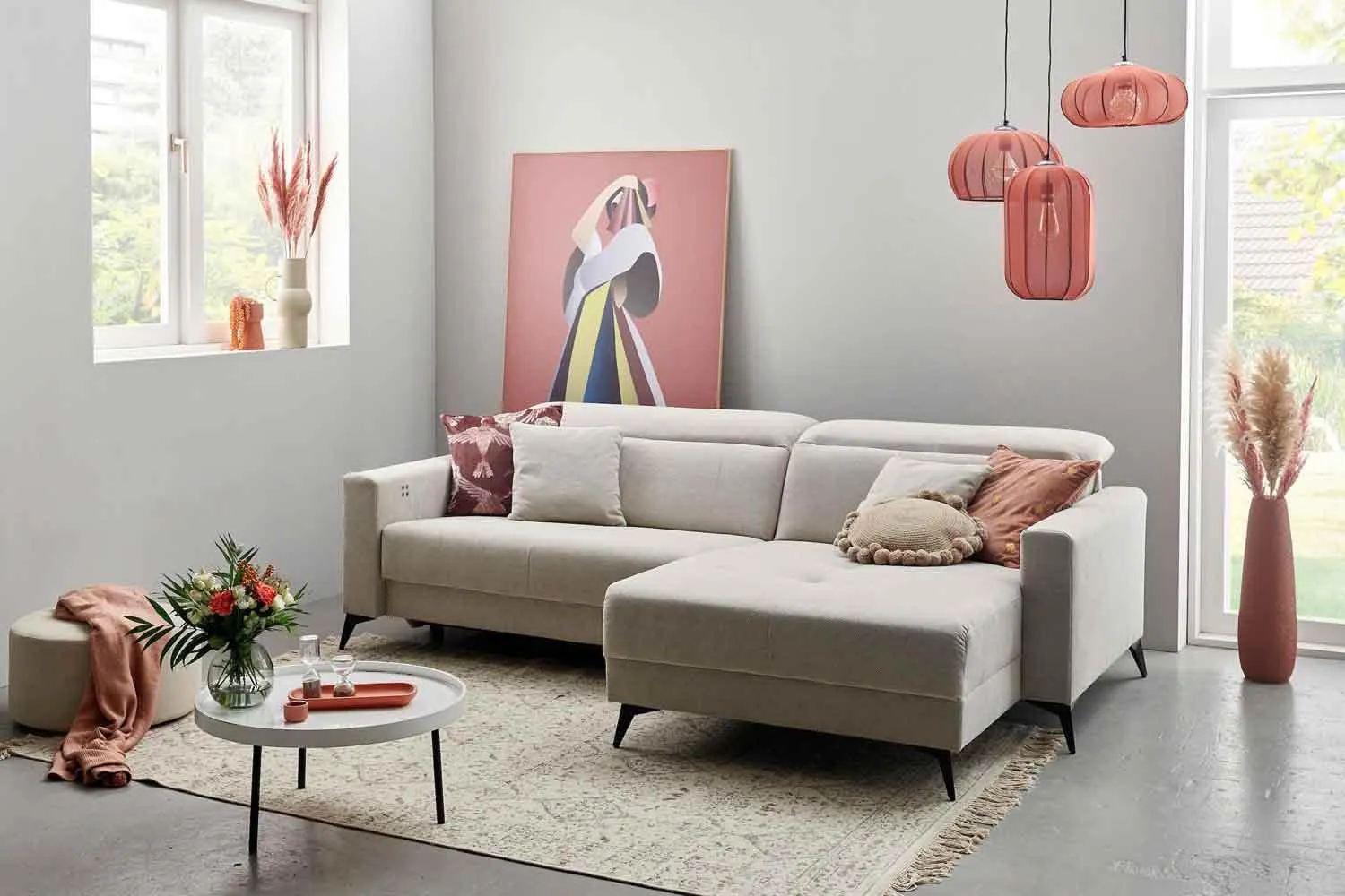 Ecksofa Bridge mit Relaxfunktion - Stoff