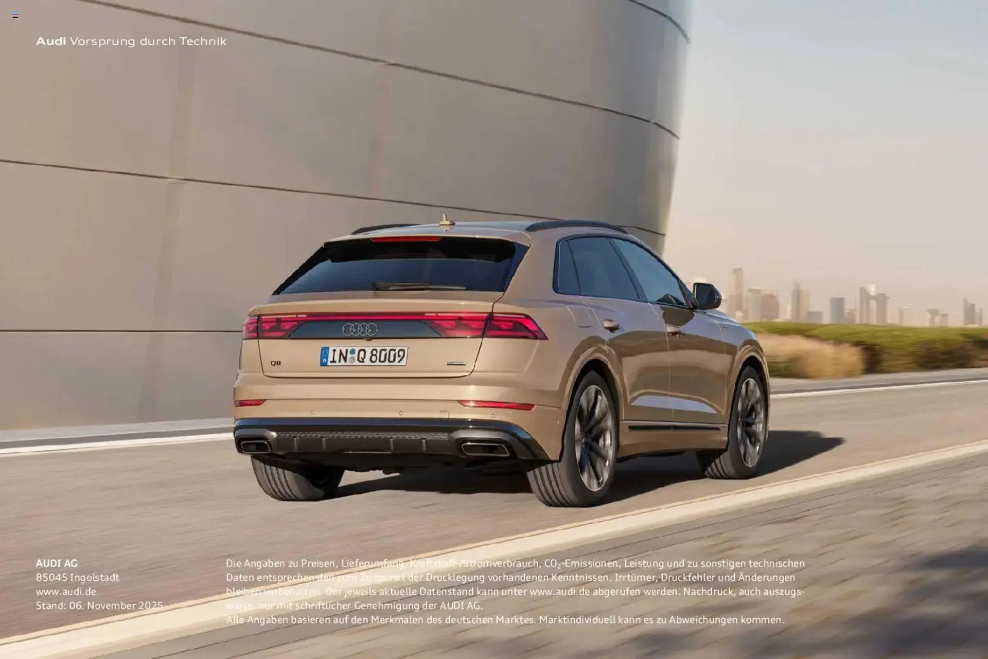 Audi Prospekt von 6. November bis 6. November 2026 - Prospekt seite 150