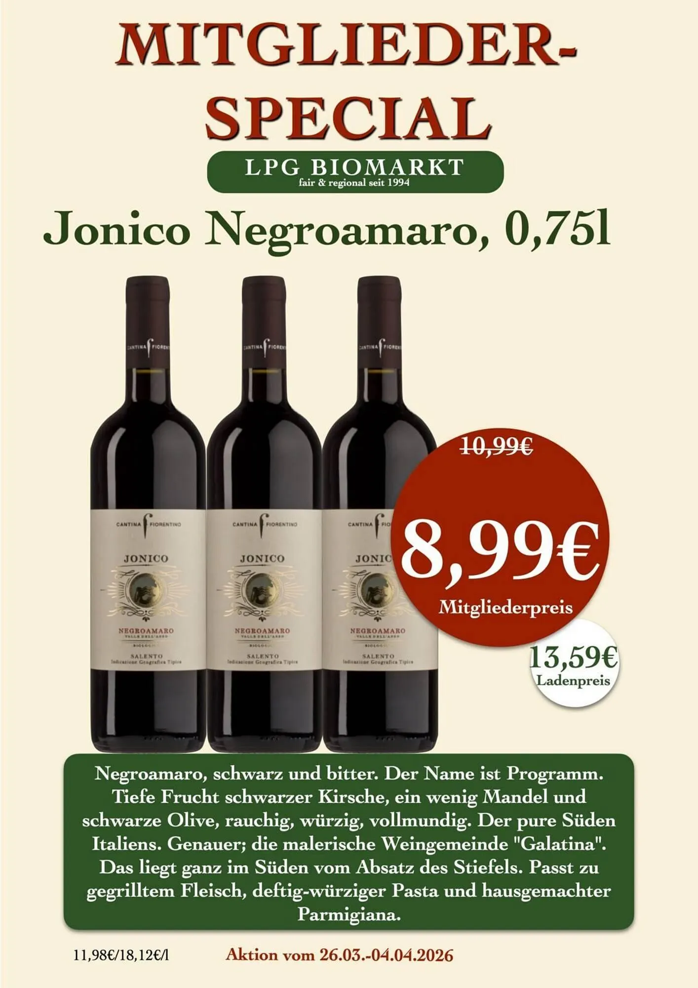 LPG Biomarkt Prospekt von 26. März bis 1. April 2026 - Prospekt seite 18