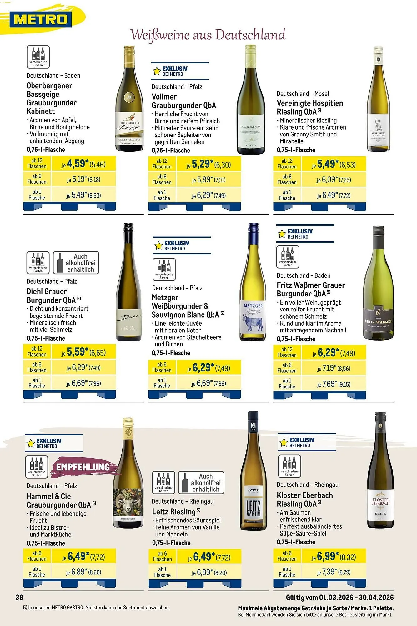 METRO Prospekt von 1. März bis 1. Mai 2026 - Prospekt seite 38