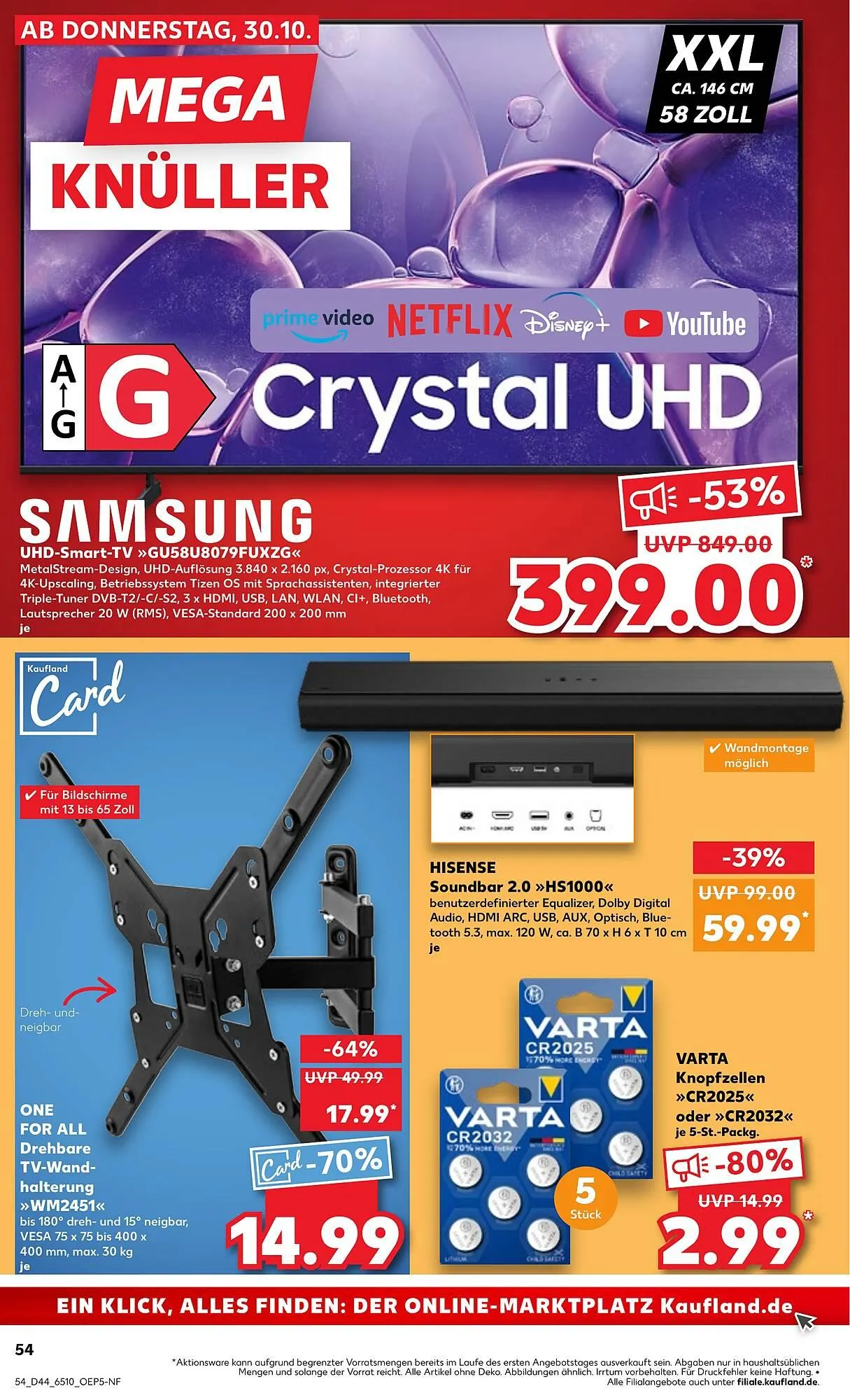 Kaufland Prospekt von 30. Oktober bis 5. November 2025 - Prospekt seite 54